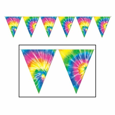 GOLDENGIFTS Tie-Dyed Pennant Banner, 12PK GO48590
